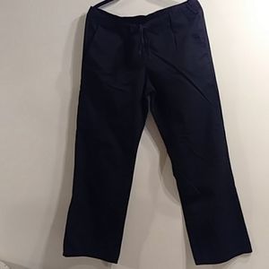 SB solid black scrub pants